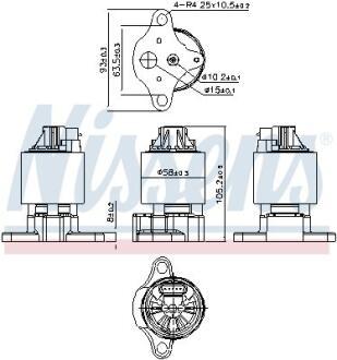 Клапан EGR рециркуляции газов OPEL NISSENS 98186