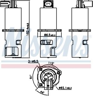 Клапан рециркуляції газів NISSENS 98190