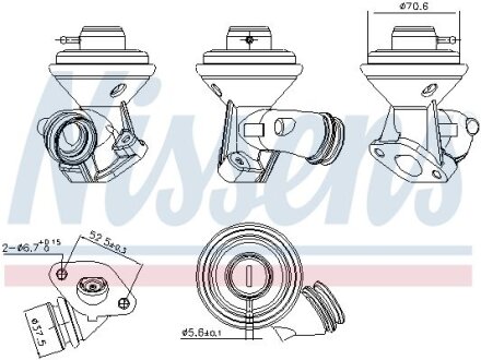 ZAWR системы рециркуляции ОГ CITROEN C2 02- NISSENS 98228