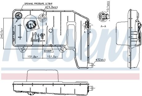 Розширювальний бак охолодження NISSENS 996027