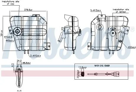 Розширювальний бачок, охолоджувальна рідина NISSENS 996084