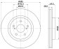Диск гальмівний передній Toyota Camry (V7) (17-), RAV 4V (_A5) (18-) NISSHINBO ND1128K (фото 1)