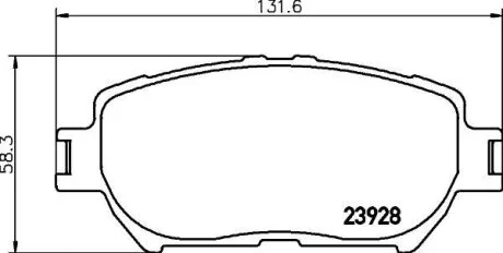 Колодки гальмівні дискові передние Toyota Camry 2.4, 3.0, 3.3 (01-06) NISSHINBO NP1017