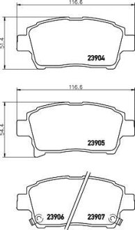 Колодки гальмівні дискові передні Toyota Corolla 1.5, 1.8 (02-07),Yaris 1.0, 1.3, 1.5, 1.8 (99-05) NISSHINBO NP1054