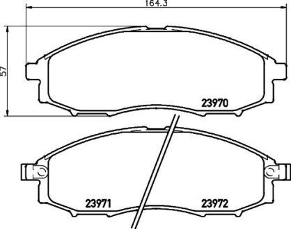 Гальмівні колодки NISSAN NAVARA (D22_), NAVARA Platform/Chassis (D22), NP300 NAVARA Platform NISSHINBO NP2027SC