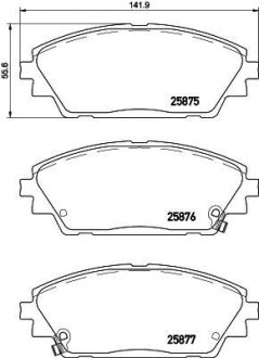Колодки тормозные MAZDA 3 12- передн. NISSHINBO NP5034