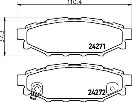 Колодки гальмівні дискові задние Subaru Forester, Impreza, Legacy, Outback 2.0, 2.2, 2.5 (03-) NISSHINBO NP7006