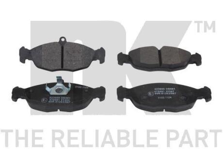 Тормозные колодки передние (16.8mm) Opel Corsa N4000001->, Astra1,4-1,8/1,7D 91- NK 223609