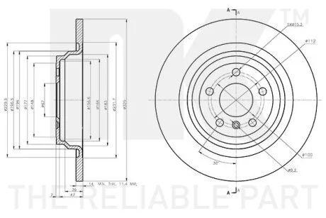 Диск гальмівний невентильований NK 3133146