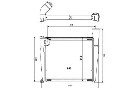 Радіатор охолоджування / ИНТЕРКУЛЕР SETRA SERIES 300 S 328 DT BJ 199109-200202 NRF 309375