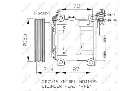 Компресор кондиціонера NRF 32267