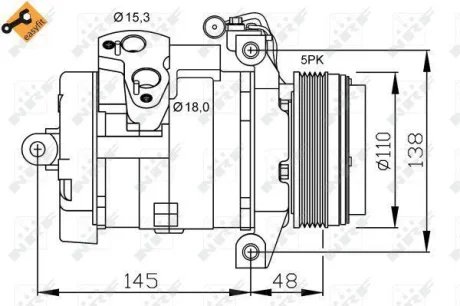 Компресор кондиціонера NRF 32432