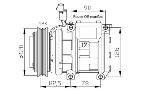 Радіатор, система охолодження двигуна NRF 32449