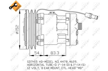 Компресор кондиціонера NRF 32756