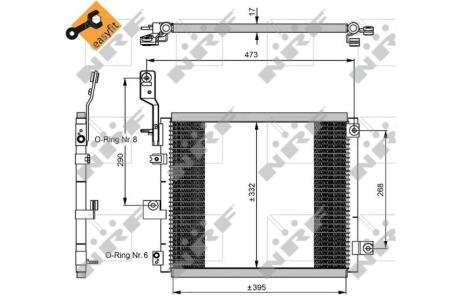 Радиатор кондиционера NRF 350047