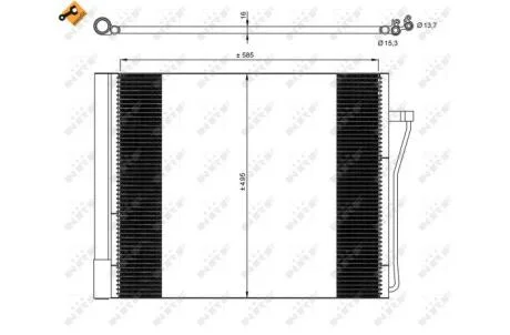 Радиатор кондиционера NRF 350077