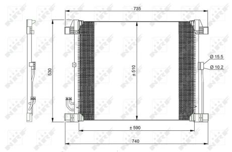 Радіатор кондиціонера NRF 350099
