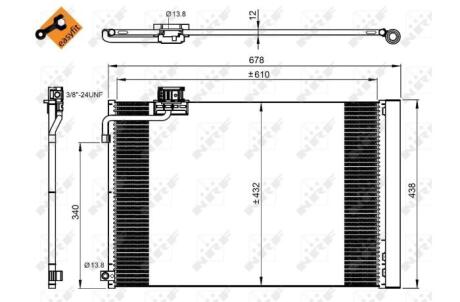 Трос ручного тормоза задний правый NRF 350214
