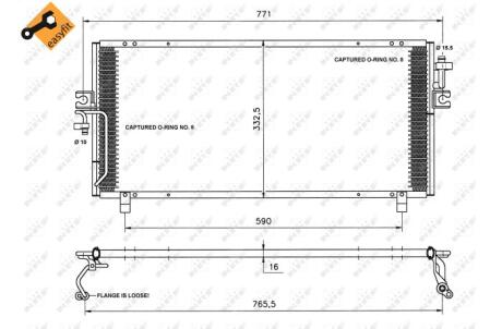 Конденсатор кондиционера NISSAN Primera 96- NRF 35195