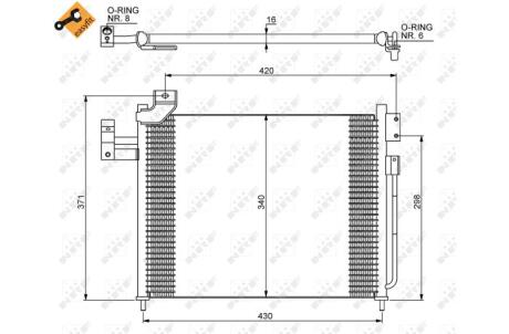 Радіатор кондиціонера NRF 35460