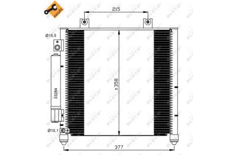 Радіатор кондиціонера NRF 35637