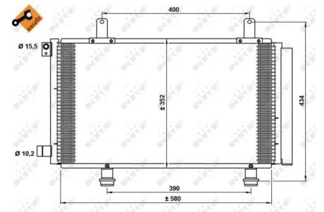 Радиатор кондиционера SUZUKI SX4 (06-) NRF 35782