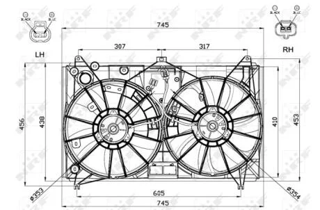 Вентилятор радіатора NRF 47581