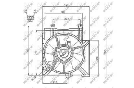 Вентилятор радіатора NRF 47742