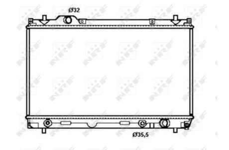 Радиатор охлаждения двигателя NRF 50256