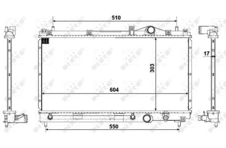 Радиатор, охлаждения дивгателя NRF 50332