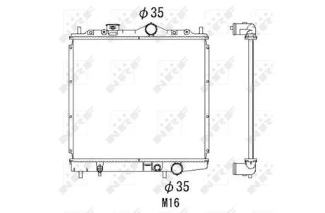 Радіатор охолодження двигуна NRF 506557