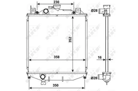 Радиатор, охлаждение двигателя NRF 507644