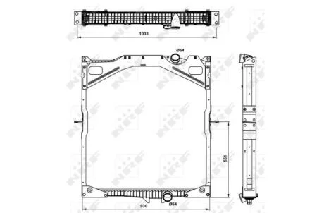 Радіатор охолоджування / VOLVO FH 12 FH 12/420 BJ 199308-0 NRF 509702
