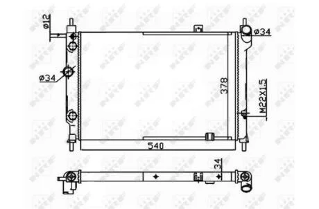 Радиатор, охлаждение двигателя NRF 514647