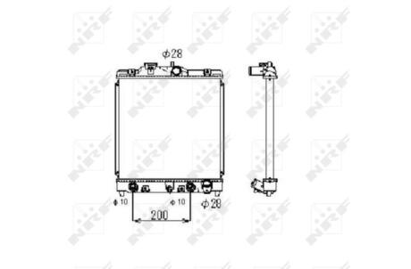 Радиатор, охлаждения дивгателя NRF 516356