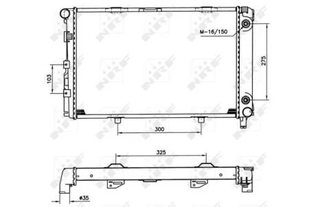 Радиатор охлаждения двигателя NRF 516580