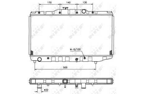 Радиатор, охлаждения дивгателя NRF 526711