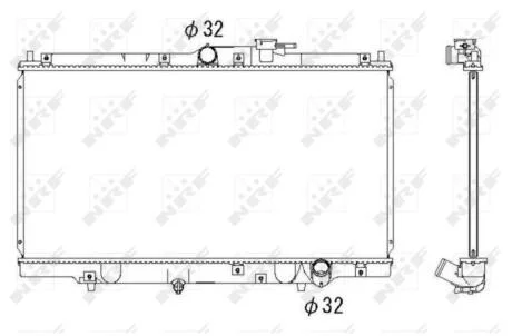 Радиатор, охлаждение двигателя NRF 526717