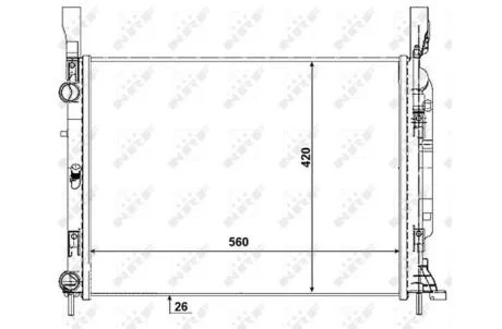Радіатор, система охолодження двигуна NRF 53003