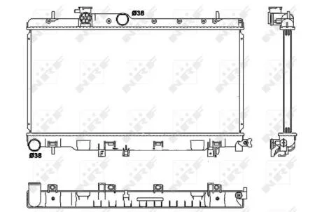 Радіатор системи охолодження NRF 53038