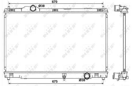 Радіатор охолодження Lexus GX 3.0/3.5H 04.05-11.11 NRF 53039