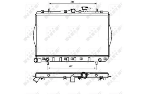 Радиатор, охлаждения дивгателя NRF 53262