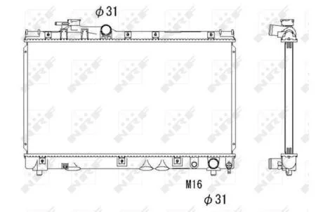 Радиатор, охлаждения дивгателя NRF 53273