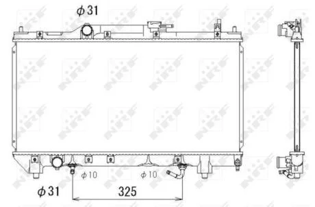 Радиатор охлаждения двигателя NRF 53278