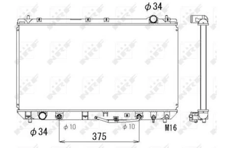 Радиатор, охлаждения дивгателя NRF 53302