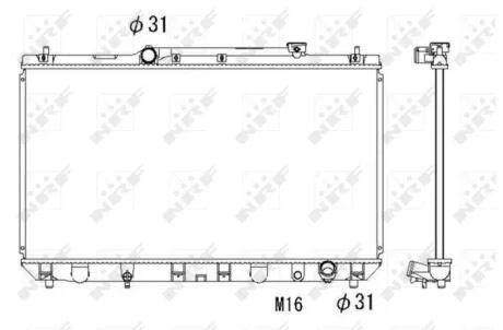 Радиатор охлаждения двигателя TOYOTA Camry 96- NRF 53307