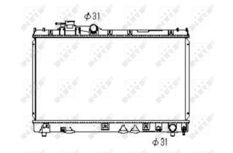 Радиатор, охлаждение двигателя NRF 53352