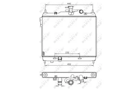 Радиатор, охлаждения дивгателя NRF 53360