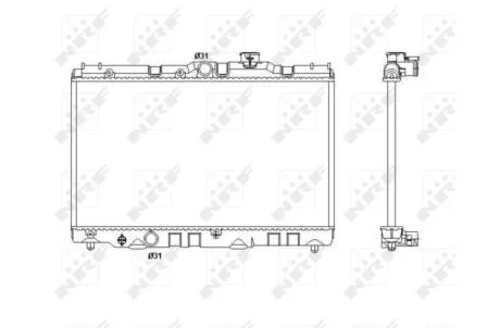 Радиатор охлаждения двигателя TOYOTA Carina II 87- NRF 53399