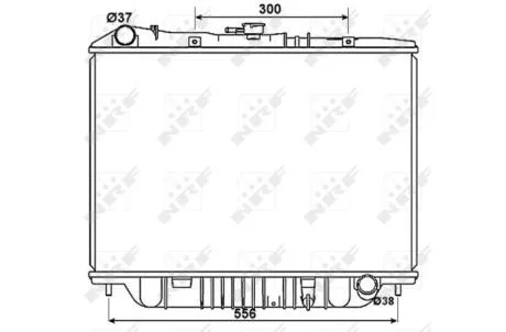 Радиатор, охлаждение двигателя NRF 53517